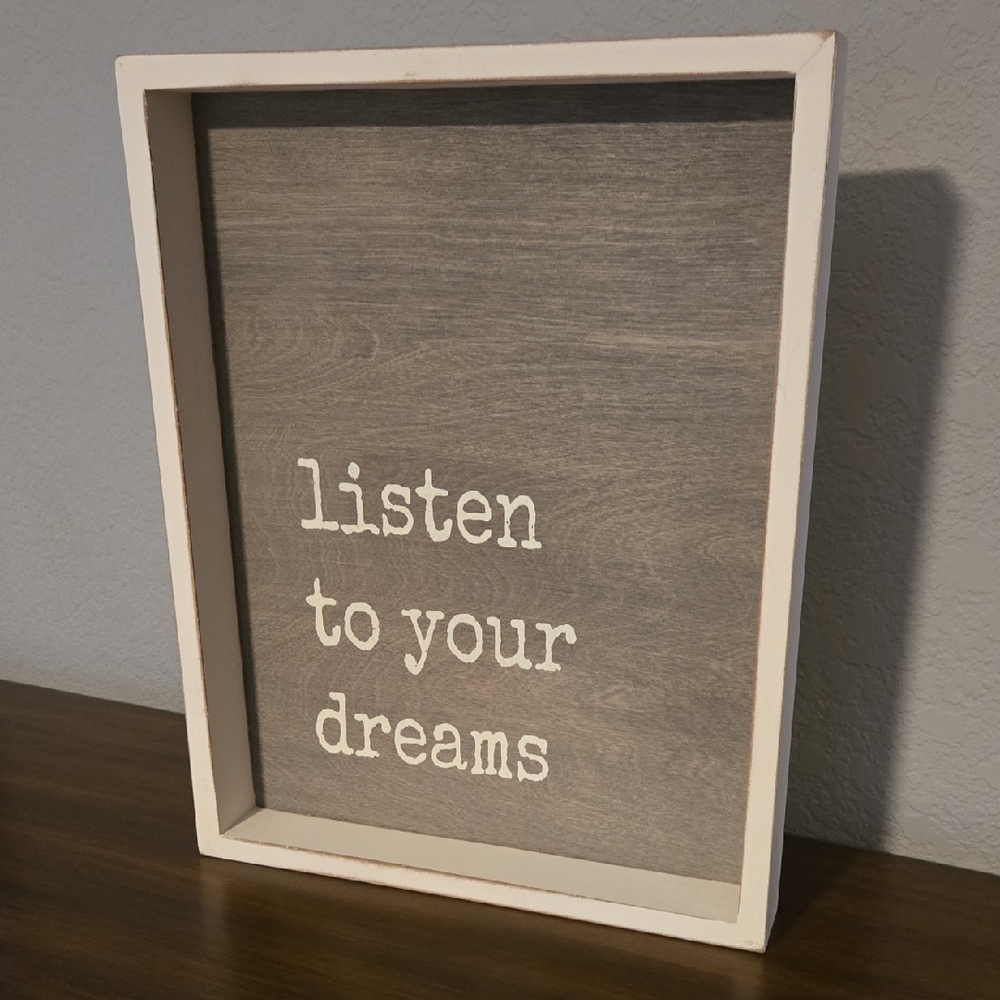 Inspirational Wall Art with White Frame
